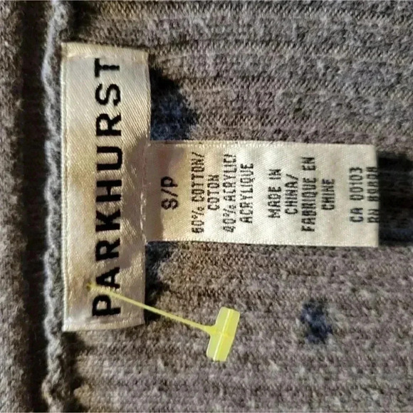 Parkhurst Open Waterfall Draped Front Casual Grey cardigan sweater  S - Picture 10 of 10